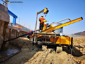 Głębokość otworu 130m Hydrauliczna wiertnica / wiertnica gąsienicowa